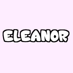 Coloring page first name ELEANOR