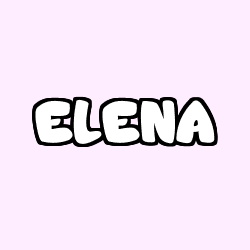 Coloring page first name ELENA
