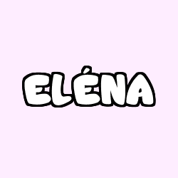 Coloring page first name ELÉNA
