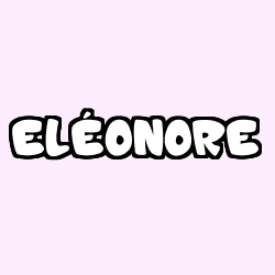 Coloring page first name ELÉONORE