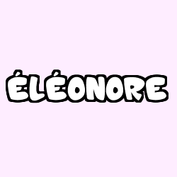 Coloring page first name ÉLÉONORE