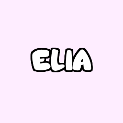Coloring page first name ELIA