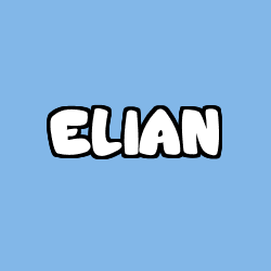 Coloring page first name ELIAN
