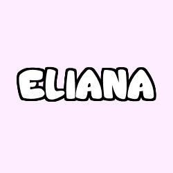 Coloring page first name ELIANA