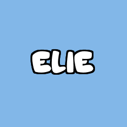 Coloring page first name ELIE