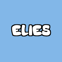 Coloring page first name ELIES