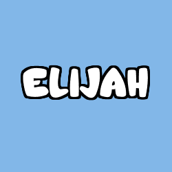 Coloring page first name ELIJAH