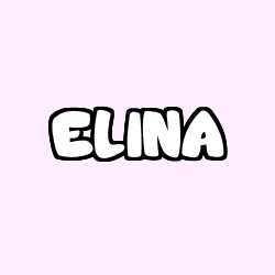 Coloring page first name ELINA