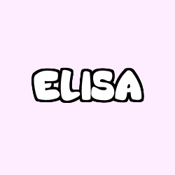 Coloring page first name ELISA