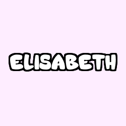 Coloring page first name ELISABETH