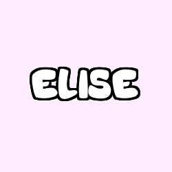Coloring page first name ELISE