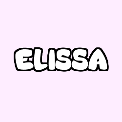 Coloring page first name ELISSA