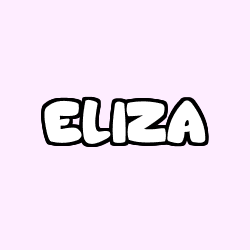 Coloring page first name ELIZA