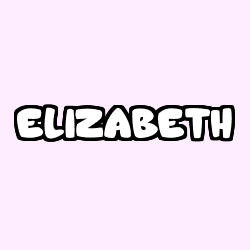 Coloring page first name ELIZABETH