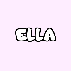Coloring page first name ELLA