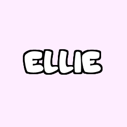 Coloring page first name ELLIE