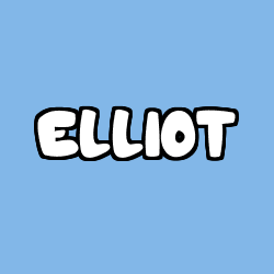 Coloring page first name ELLIOT