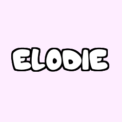 Coloring page first name ELODIE