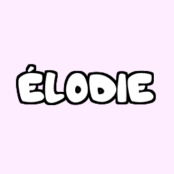 Coloring page first name ÉLODIE