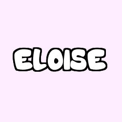 Coloring page first name ELOISE