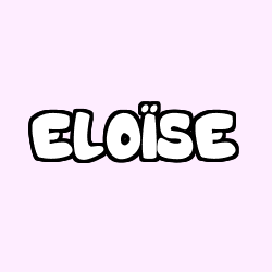 Coloring page first name ELOÏSE