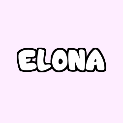 Coloring page first name ELONA