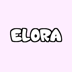 Coloring page first name ELORA