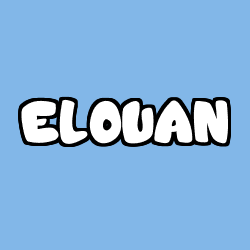 Coloring page first name ELOUAN