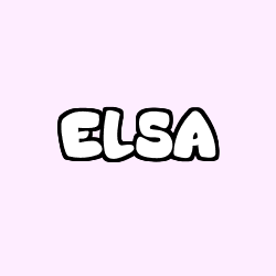 Coloring page first name ELSA