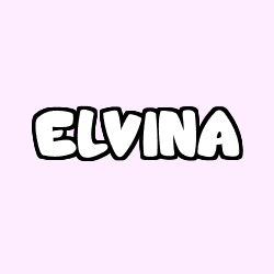 Coloring page first name ELVINA