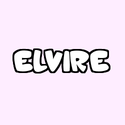Coloring page first name ELVIRE