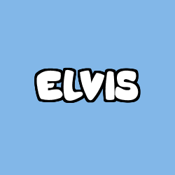 Coloring page first name ELVIS