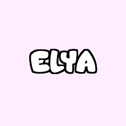 Coloring page first name ELYA