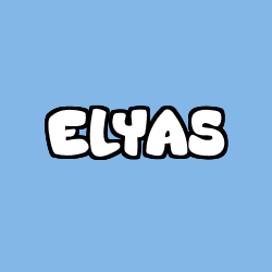 Coloring page first name ELYAS