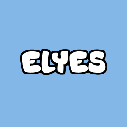 Coloring page first name ELYES