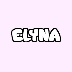 Coloring page first name ELYNA