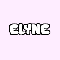 Coloring page first name ELYNE