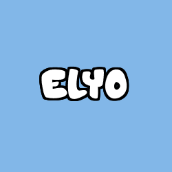 Coloring page first name ELYO