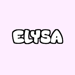 Coloring page first name ELYSA
