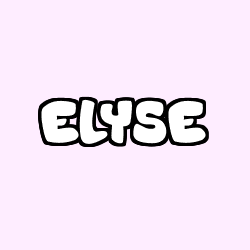 Coloring page first name ELYSE