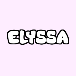 Coloring page first name ELYSSA