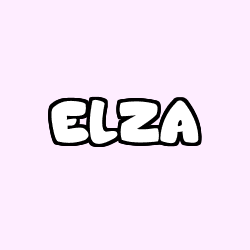 Coloring page first name ELZA