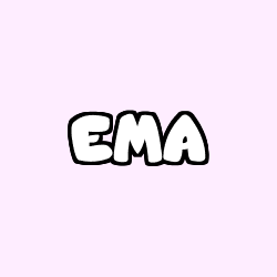 Coloring page first name EMA