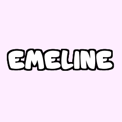 Coloring page first name EMELINE
