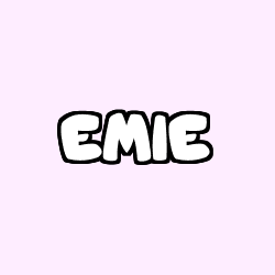 Coloring page first name EMIE