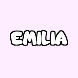 Coloring page first name EMILIA