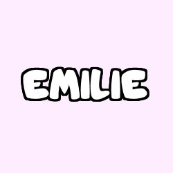 Coloring page first name EMILIE