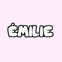 Coloring page first name ÉMILIE