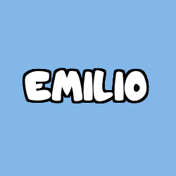 Coloring page first name EMILIO