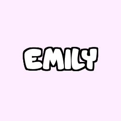 Coloring page first name EMILY
